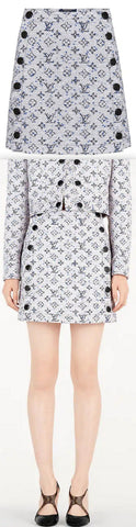 Short A-Line Skirt with Snaps