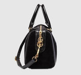 Black Ophidia Medium Top Handle Duffle Bag