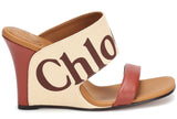 Canvas and Leather Logo Wedges
