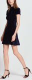 Velvet Paisley Print Dress