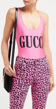 Logo Print Body Suit, Pink