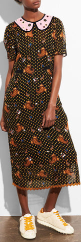 Embroidered Bouquet Dress - DESIGNER INSPIRED FASHIONS