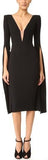 'Paige' Open V Sleeve Dress, Black - DESIGNER INSPIRED FASHIONS
