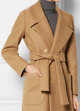 Double-Breasted Wool Blend Twill Coat - DESIGNER INSPIRED FASHIONS