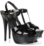 Tribute Patent Sandal-Black - DESIGNER INSPIRED FASHIONS