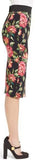 Rose Print Cady Pencil Skirt