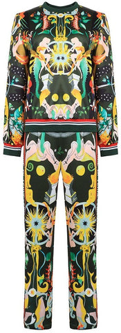 Printed Sweatshirt and Pant Set