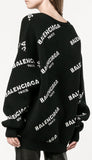 Logo Print Jumper, Black | DESIGNER INSPIRED FASHIONS