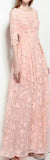 Butterfly-Embroidered Mesh Gown, Pink | DESIGNER INSPIRED FASHIONS