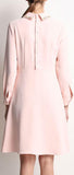 Cotton Dress with Embellished Collar, Pink *Minimum Stock*