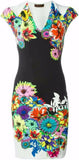 Flower Print Fitted Dress