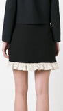 Ruffle Trim Crop Jacket & Skirt Set