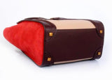 Leather & Suede Tricolor Mini Luggage - DESIGNER INSPIRED FASHIONS