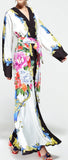 Floral & Vase Printed Robe-Dress