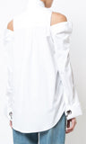 Racing Stripe Ruffle Detail Blouse