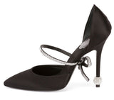 Marlene Crystal-Bow D'Orsay Pump-Black - DESIGNER INSPIRED FASHIONS