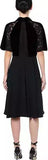 Black Lace Dress with Gold Embroidery