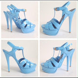 Tribute Patent Sandal-Light Blue - DESIGNER INSPIRED FASHIONS