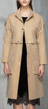 Single-Breasted Snap Button Closure Trench Coat