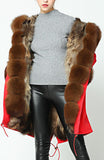 Fur-Lined, Hooded & Trimmed Parka Coat - Various Colors to choose from