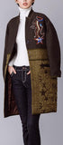 Embroidered Wool-Blend Coat