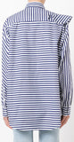 Striped Frill-Trim Shirt