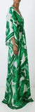 Banana Leaf Print Kaftan Dress - DESIGNER INSPIRED FASHIONS