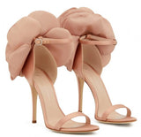 Peony Sandals - Black, Nude/Pink, Red