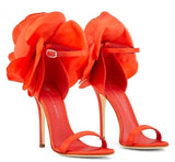 Peony Sandals - Black, Nude/Pink, Red