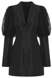 Black Corset-Style Mini Dress