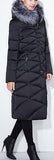 Fur-Hooded Puffer Coat, Black