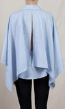 Gathered Waist Drape Shirt - DESIGNER INSPIRED FASHIONS