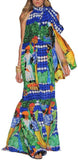 'Sordone' Printed Halter Maxi Dress - DESIGNER INSPIRED FASHIONS