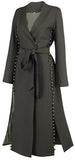 Bead-Embellished Mid-Calf Coat