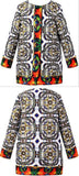 Tile Printed Coat - DESIGNER INSPIRED FASHIONS