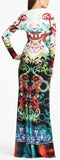 Serpent Print Gown - Multi Color - DESIGNER INSPIRED FASHIONS