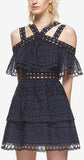 Embroidered Tiered Mini Dress - DESIGNER INSPIRED FASHIONS