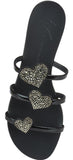 'Anya love' Sandals, Black