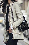 Appliques Wool-Blended Tweed Jacket - DESIGNER INSPIRED FASHIONS