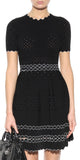 Black Perforated Knit Dress - DESIGNER INSPIRED FASHIONS