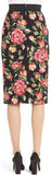 Rose Print Cady Pencil Skirt