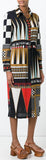 Backgammon Print Shirt-Dress - DESIGNER INSPIRED FASHIONS