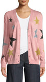 Star Print Cardigan Sweater