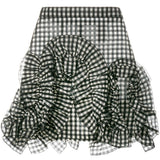 Gingham Ruffle Mini Skirt - DESIGNER INSPIRED FASHIONS