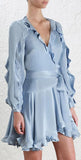 'Winsome' Flutter Dress, Light Blue - DESIGNER INSPIRED FASHIONS