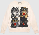 Tiger Face Sweatshirt - DESIGNER INSPIRED FASHIONS