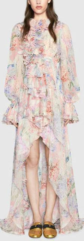 Hydrangea Ruffle Gown - DESIGNER INSPIRED FASHIONS