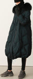 Fur-Hooded Down Coat