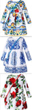 Dress & Handbag Set - ( Multi-Majolica, Blue & White Majolica, Rose Print)