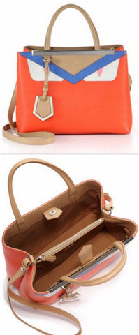 2Jours Petite Monster Face Satchel Poppy - DESIGNER INSPIRED FASHIONS